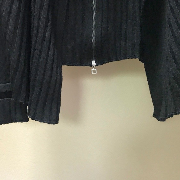 SARAH PACINI BLACK KNIT CARDIGAN WITH BACK… - Picture 3 of 8